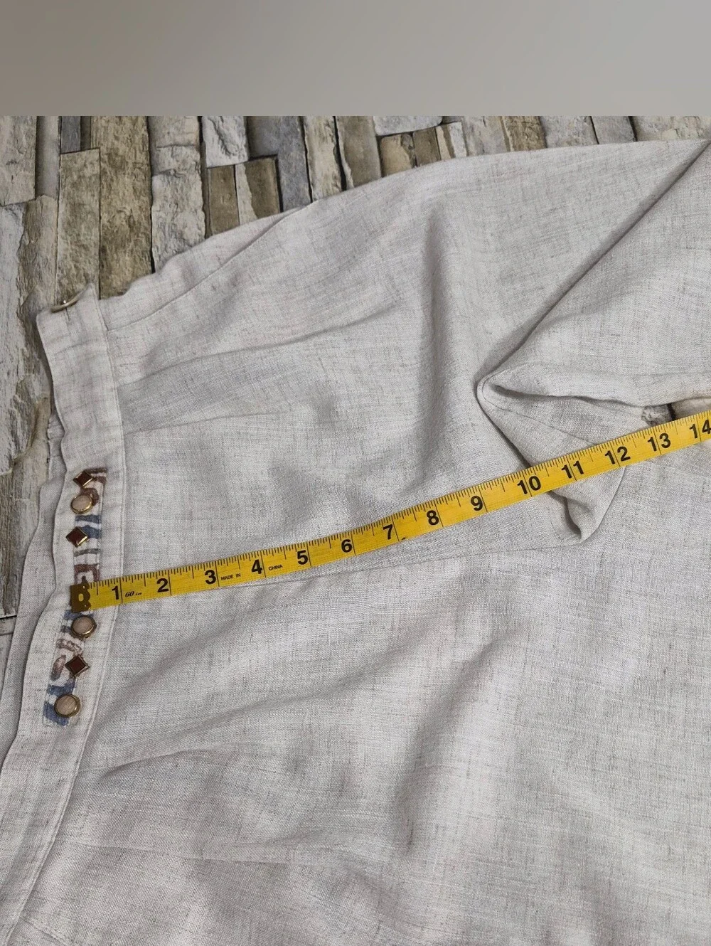 Vintage ​City Girl 2Pc Set Woman's 8/12 Beige Boho Western Linen Classic Retro